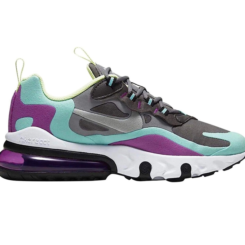 Air Max 270 React GS “Gunsmoke Aurora Violet” Size 7Y (25cm)